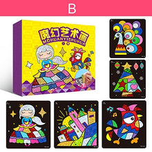 Load image into Gallery viewer, Children Magic Color Paper DIY Art Craft Toy Kids Creative Stickers Drawing Handmade Scratching Paper Craft Kindergarten Toy