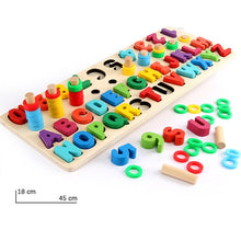 Load image into Gallery viewer, Children Wooden Toys Montessori Materials Learn To Count Numbers Matching Digital Shape Match Early Education Teaching Math Toys