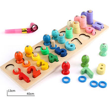 Load image into Gallery viewer, Children Wooden Toys Montessori Materials Learn To Count Numbers Matching Digital Shape Match Early Education Teaching Math Toys