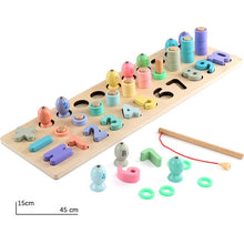 Load image into Gallery viewer, Children Wooden Toys Montessori Materials Learn To Count Numbers Matching Digital Shape Match Early Education Teaching Math Toys