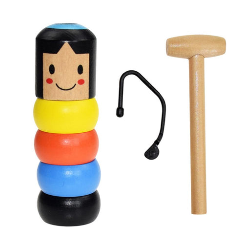 Cute Girl Doll Wooden Unbreakable Man Automatic Assemble Funny Tricks Toy Stage Magic Props for kids party games Baby Toys