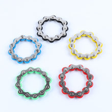 Load image into Gallery viewer, 8/12 Knots New Key Ring Chain Fidget Toy Pressure Relief Stress Chain Stainless Steel Bicycle Chain Buckle Key Ring Finger Toy