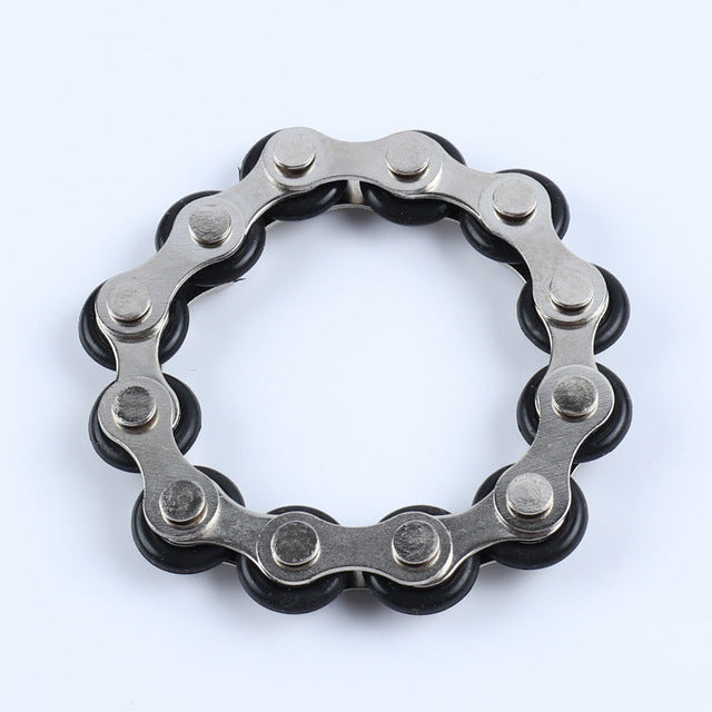 8/12 Knots New Key Ring Chain Fidget Toy Pressure Relief Stress Chain Stainless Steel Bicycle Chain Buckle Key Ring Finger Toy