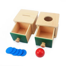 Load image into Gallery viewer, Baby Wooden Montessori Toys For Toddler Infant Coin Box Piggy Bank Learning Juguets Montessori Materials Preschool Wooden Toys